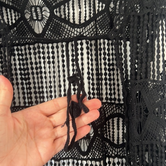 Women's Crochet Black Beach Coverup - Picture 6 of 6